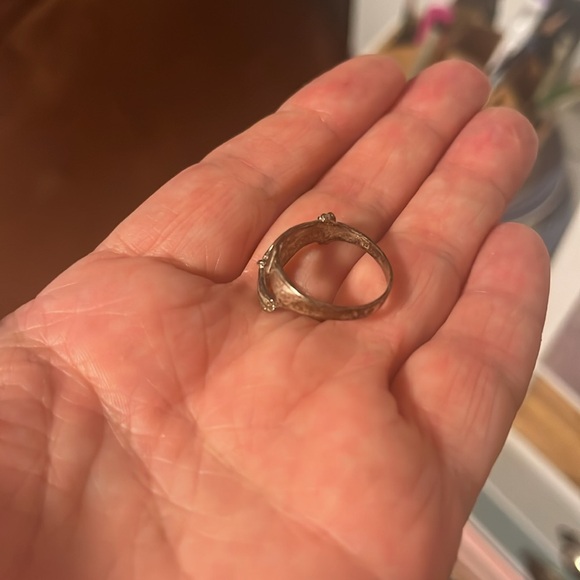 Sterling silver hand ring vintage marked size 7 sale - Picture 7 of 8